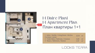 Property floor plan, 1 bedroom in Looks Terra No. 11006